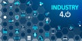 Industry 4.0 infographic factory of the future Ã¢â¬â for stock Royalty Free Stock Photo